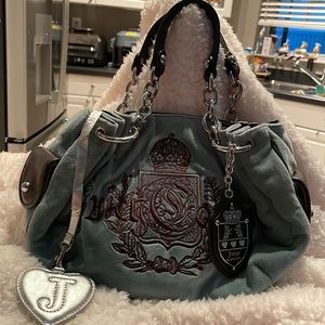 Vintage Juicy Couture Y2K small blue bag.